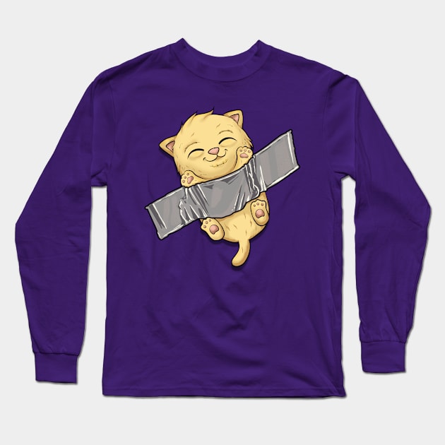 cat cute kawaii funny kittens Long Sleeve T-Shirt by the house of parodies